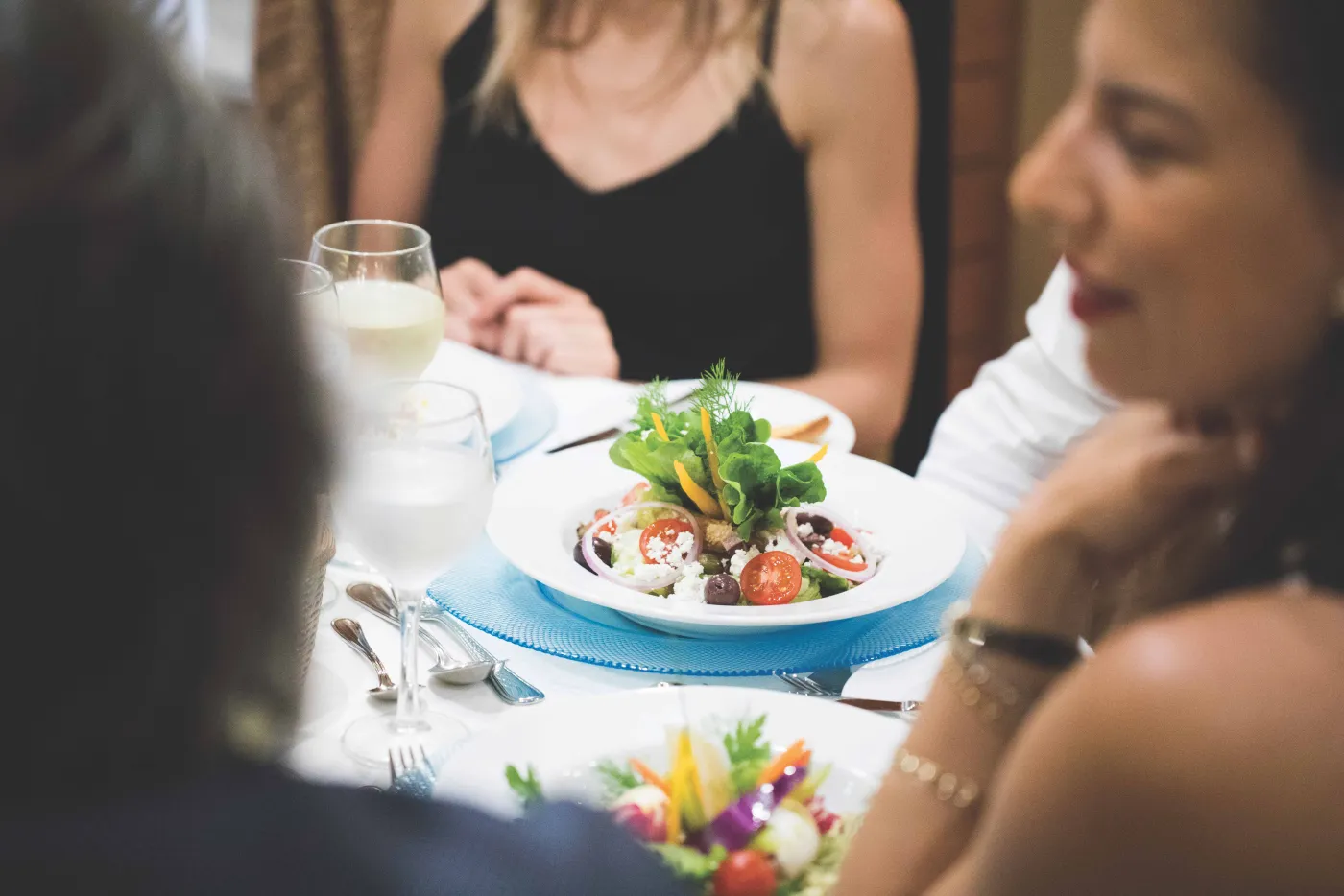 A Greek salad served on board Celestyal