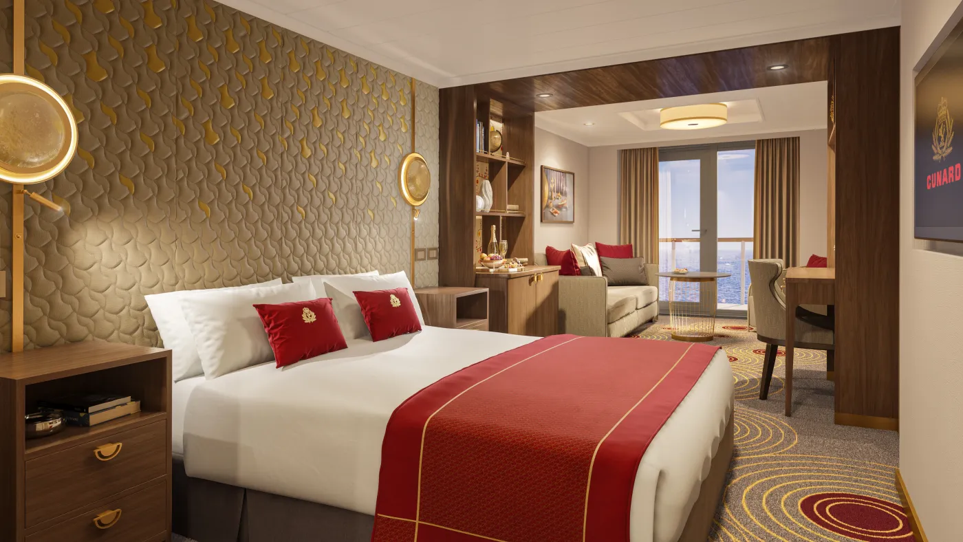 A Princess Grill suite with its balcony view
