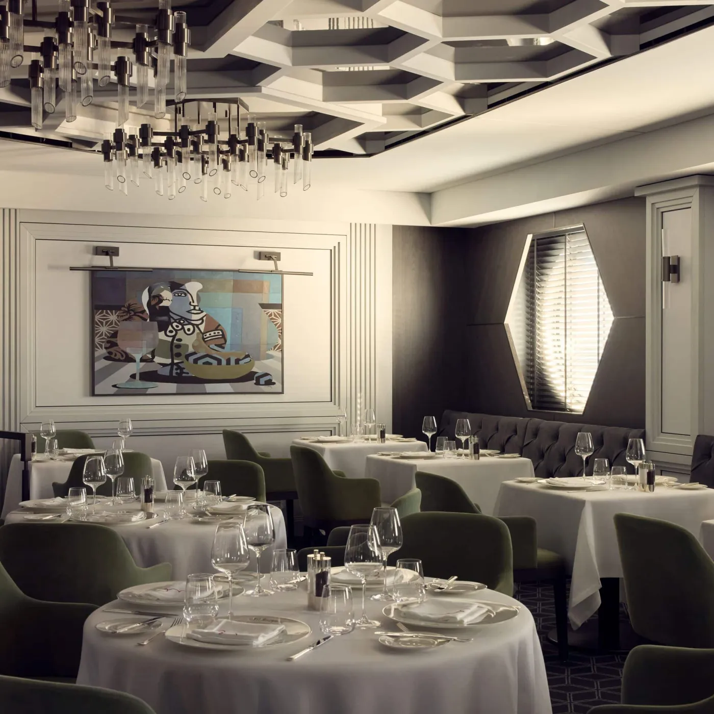 The Fil Rouge restaurant on an Explora Journeys ship