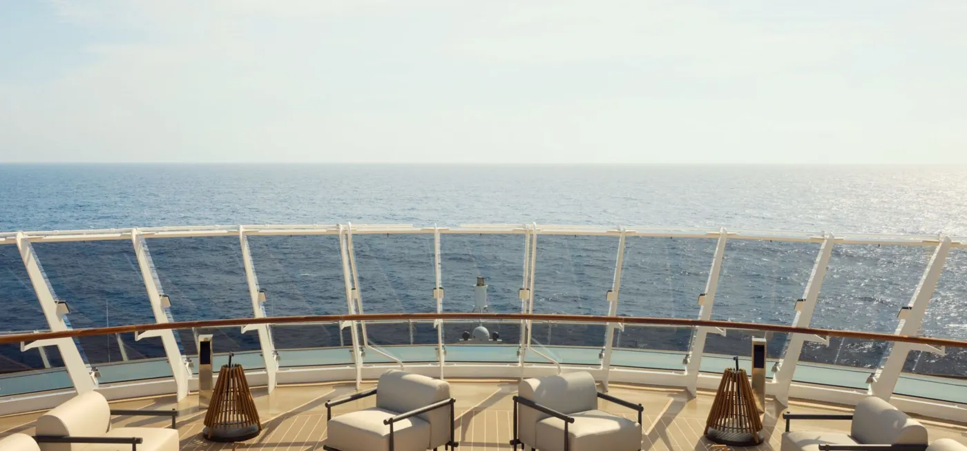 The Helios pool on an Explora Journeys ship