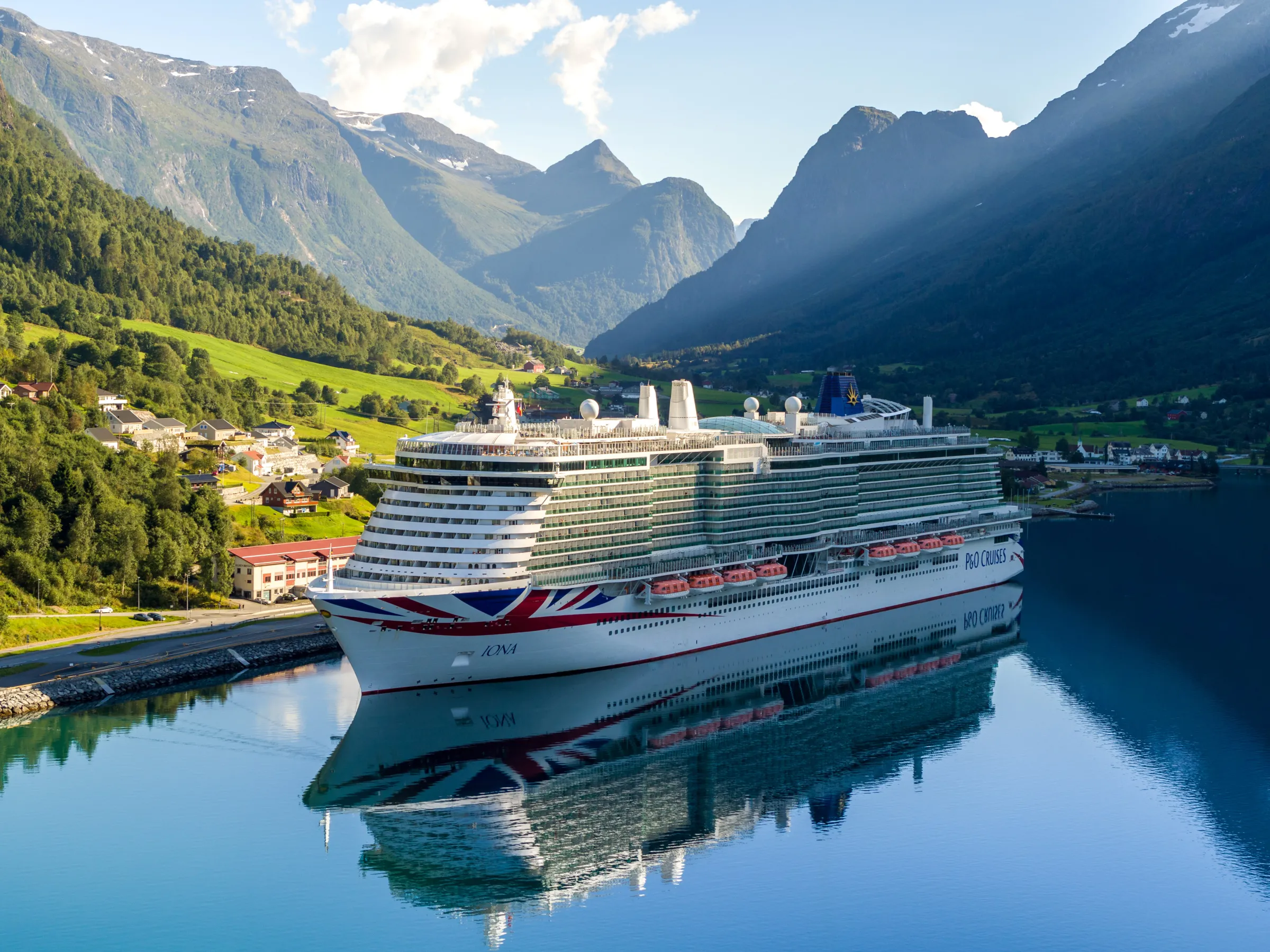 P&O Cruises' Iona in a Norwegian fjord